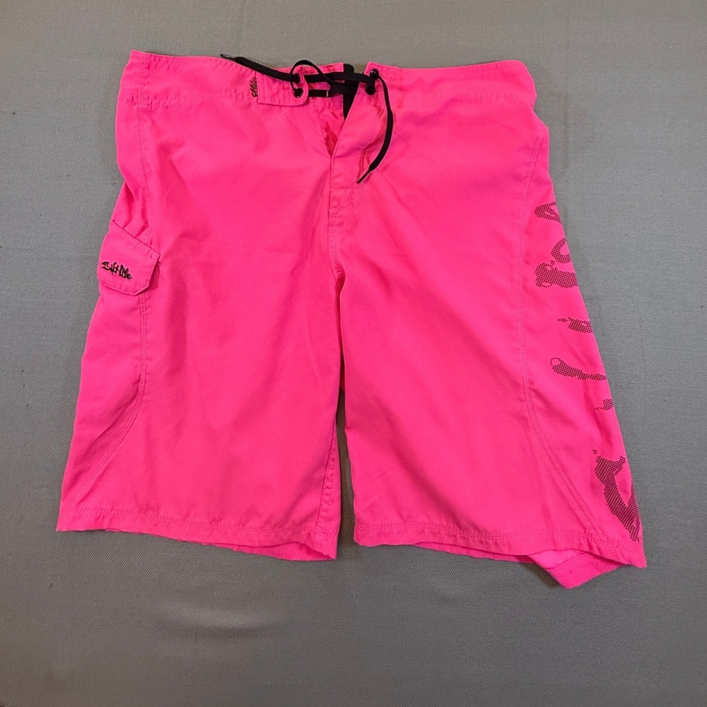 Salt Life SLX-QD Board Shorts Mens 36 Neon Pink Quick Dry Swim Trunks